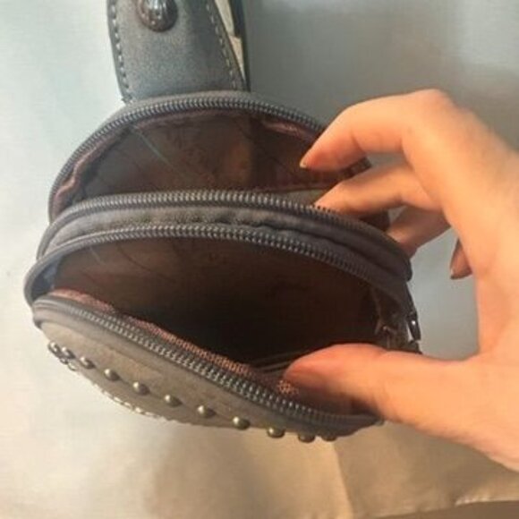 Montana West Blue Studded Crossbody Bag Pack Embroidery Adjustable Strap - NEW - Picture 5 of 11